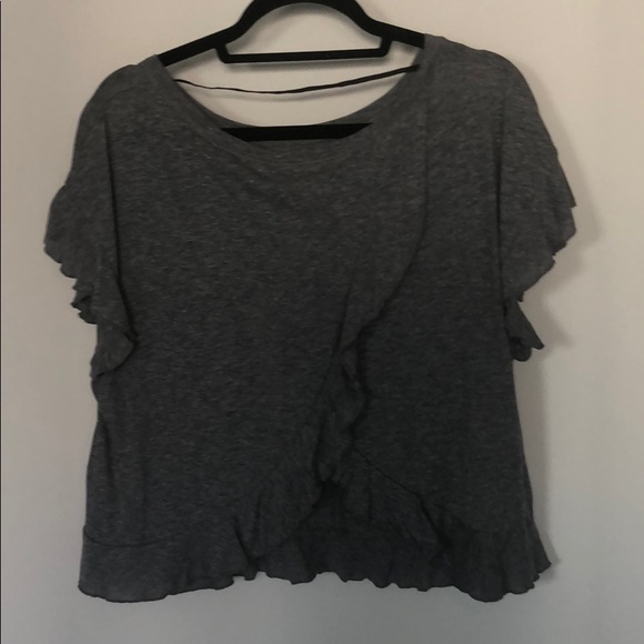 Grey Ruffle Layered Tee - Picture 8 of 8